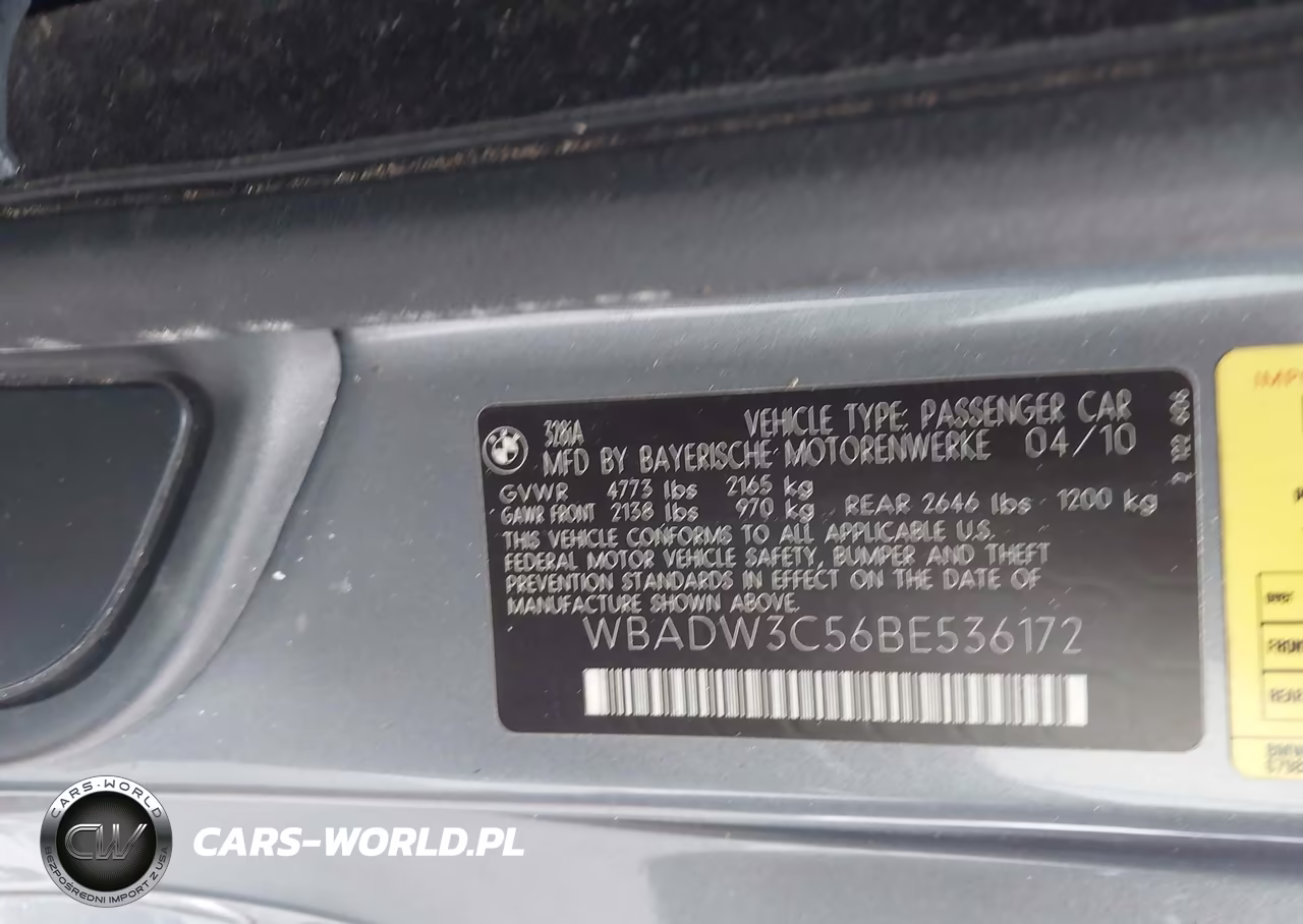 2011 BMW 328I VIN:WBADW3C56BE536172 - 9