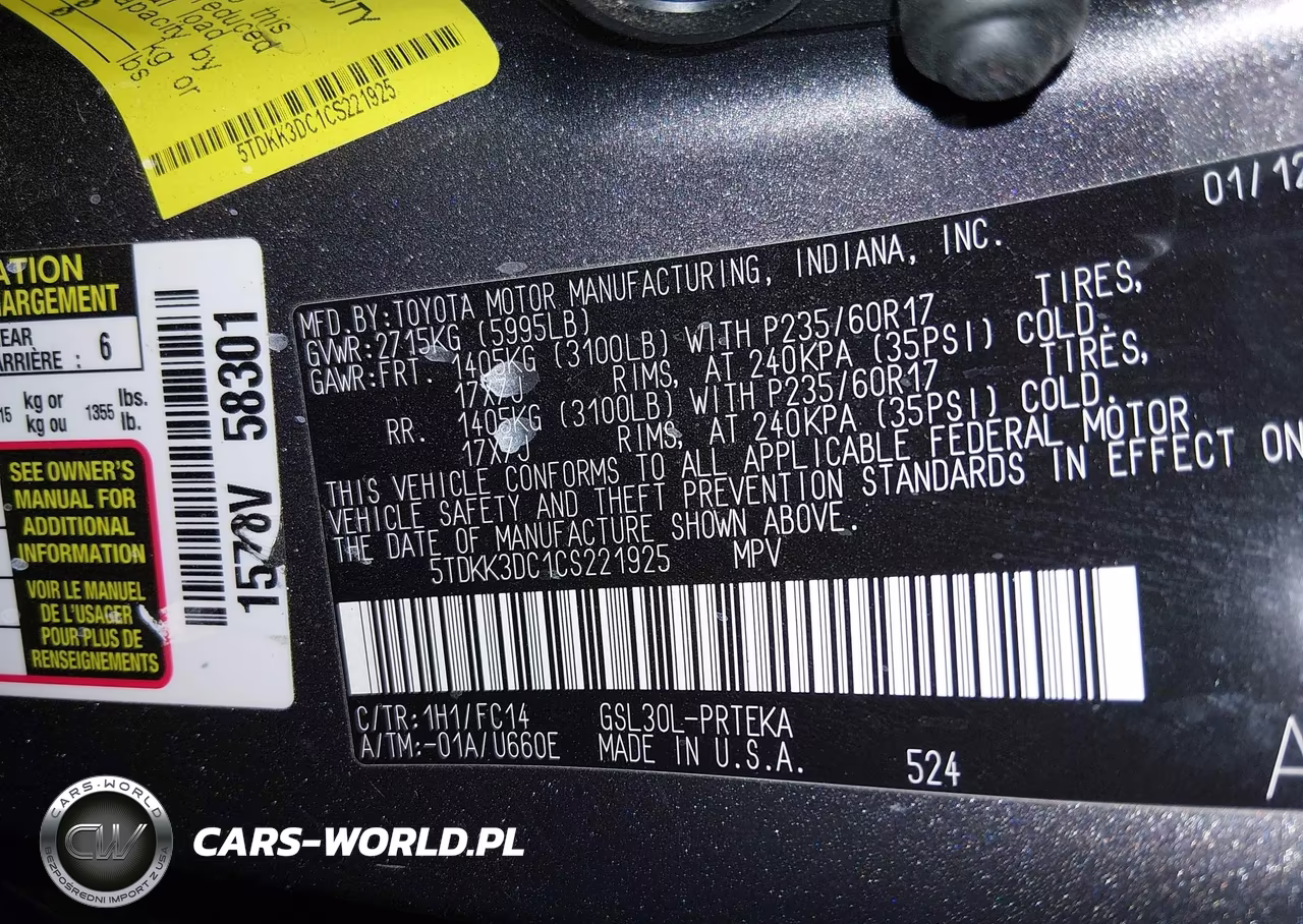2012 Toyota Sienna Le V6 8 Passenger VIN:5TDKK3DC1CS221925 - 9