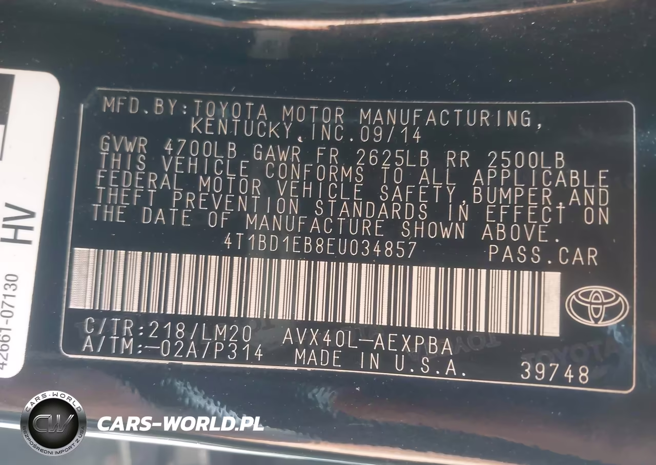 2014 Toyota Avalon Hybrid Limited VIN:4T1BD1EB8EU034857 - 9
