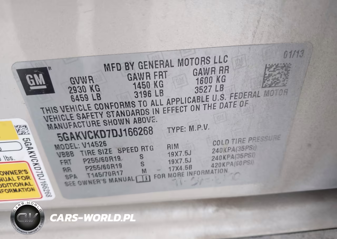 2013 Buick Enclave Leather VIN:5GAKVCKD7DJ166268 - 9