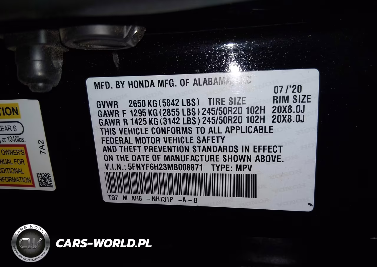 2021 Honda Pilot Awd Special Edition VIN:5FNYF6H23MB008871 - 9
