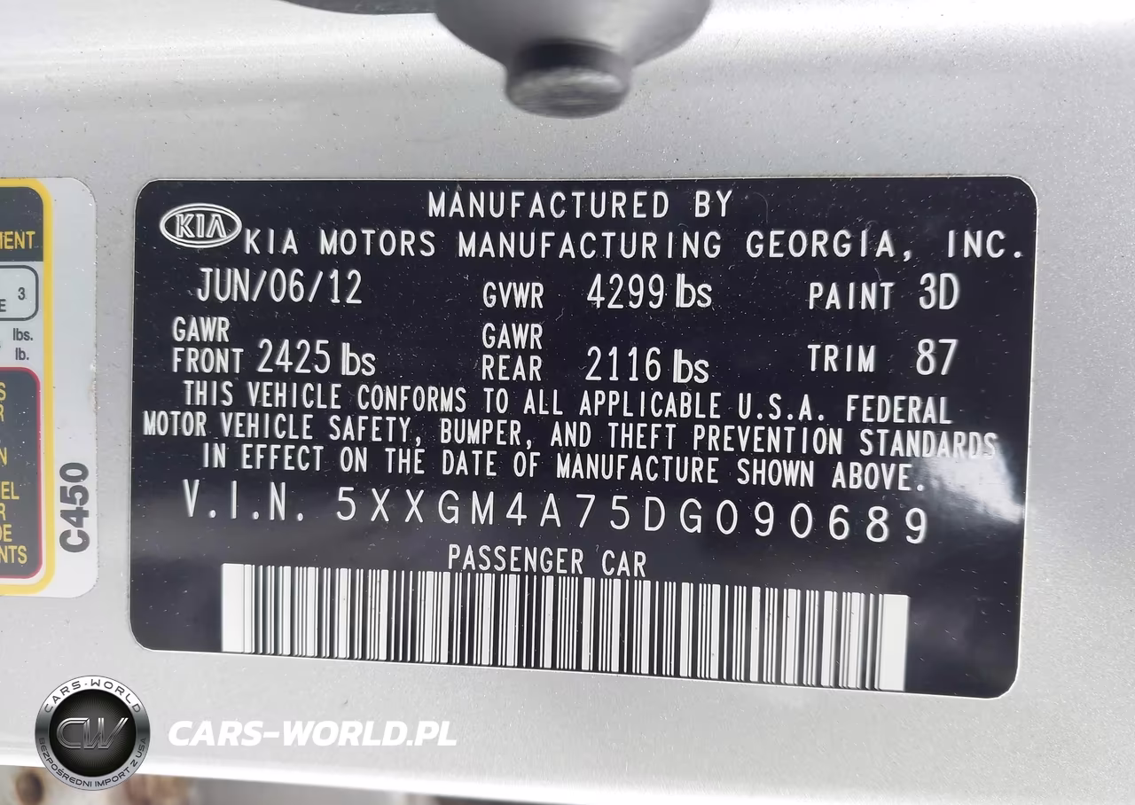 2013 Kia Optima Lx VIN:5XXGM4A75DG090689 - 9