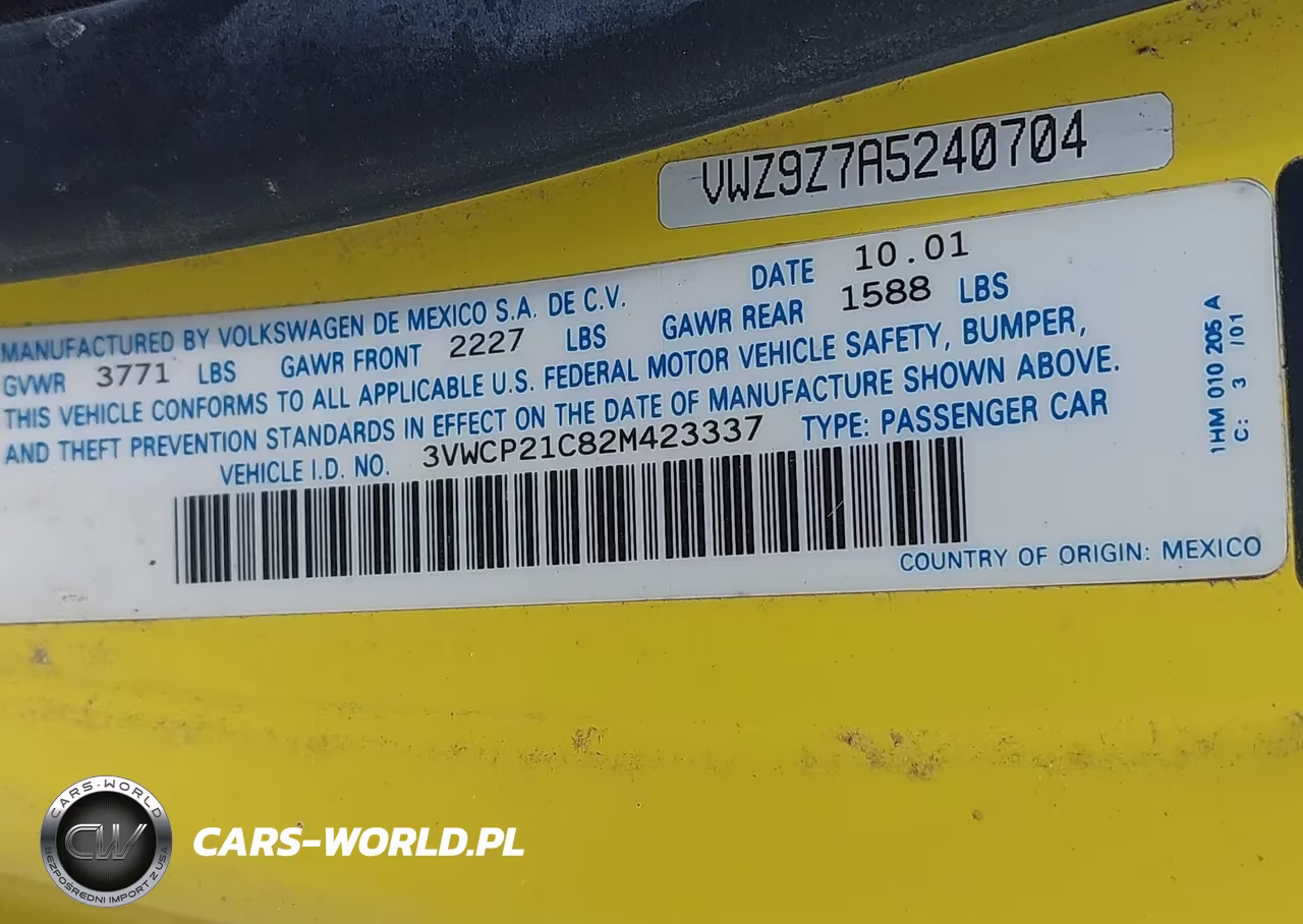 2002 Volkswagen New Beetle Gls Tdi VIN:3VWCP21C82M423337 - 9
