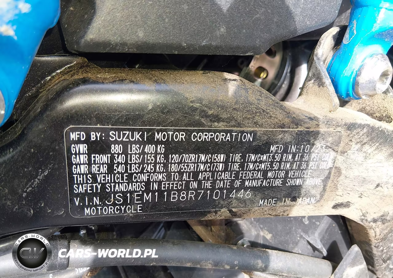 2024 Suzuki Gsx800 R VIN:JS1EM11B8R7101446 - 10