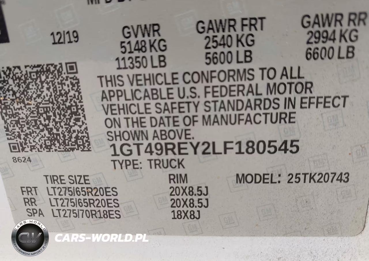 2020 GMC Sierra 2500Hd 4Wd Standard Bed Denali VIN:1GT49REY2LF180545 - 9