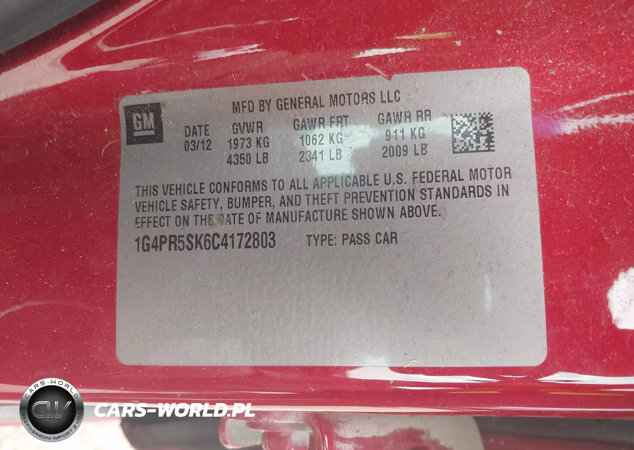 2012 Buick Verano Convenience Group VIN:1G4PR5SK6C4172803 - 9