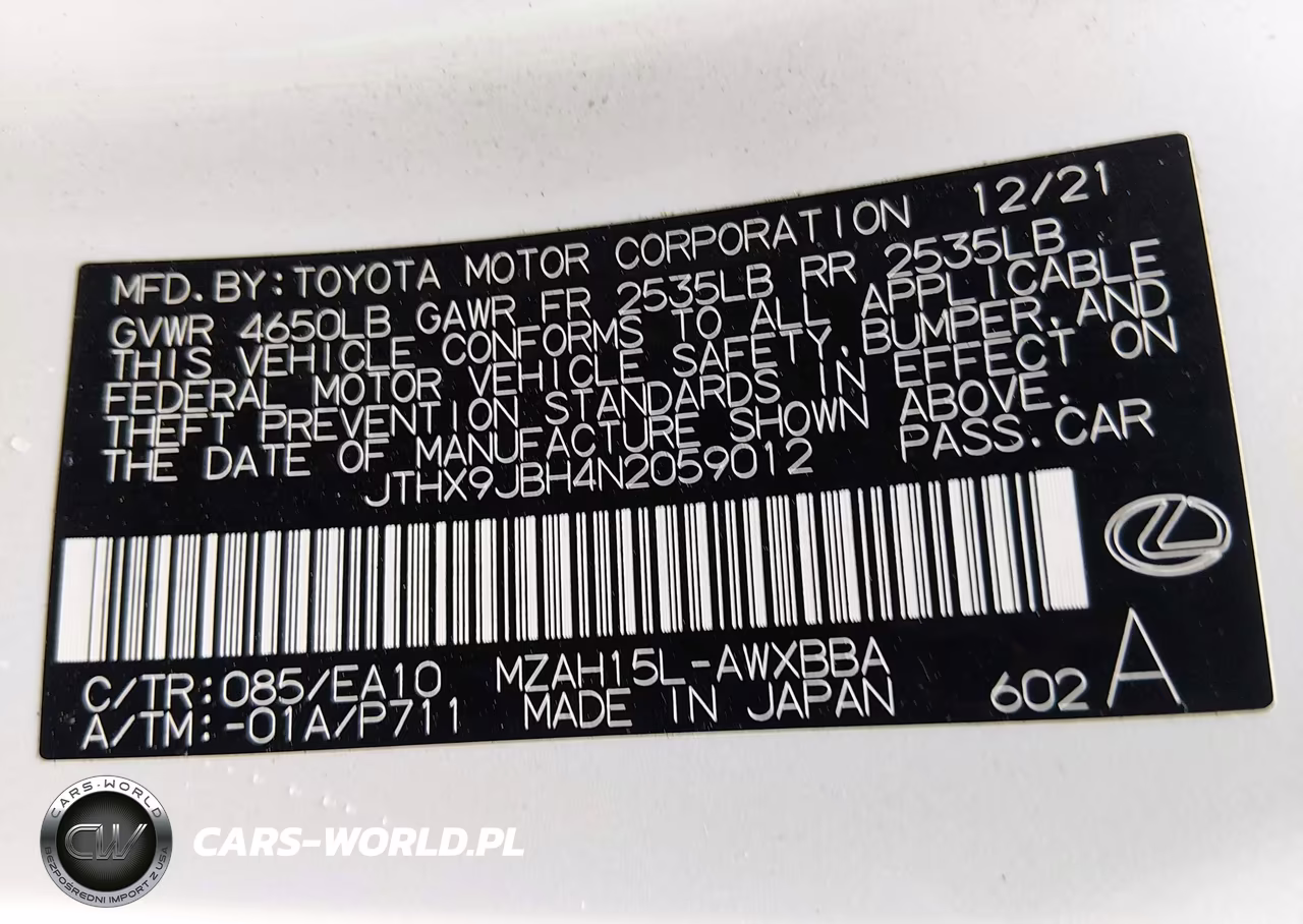 2022 Lexus Ux 250H VIN:JTHX9JBH4N2059012 - 9