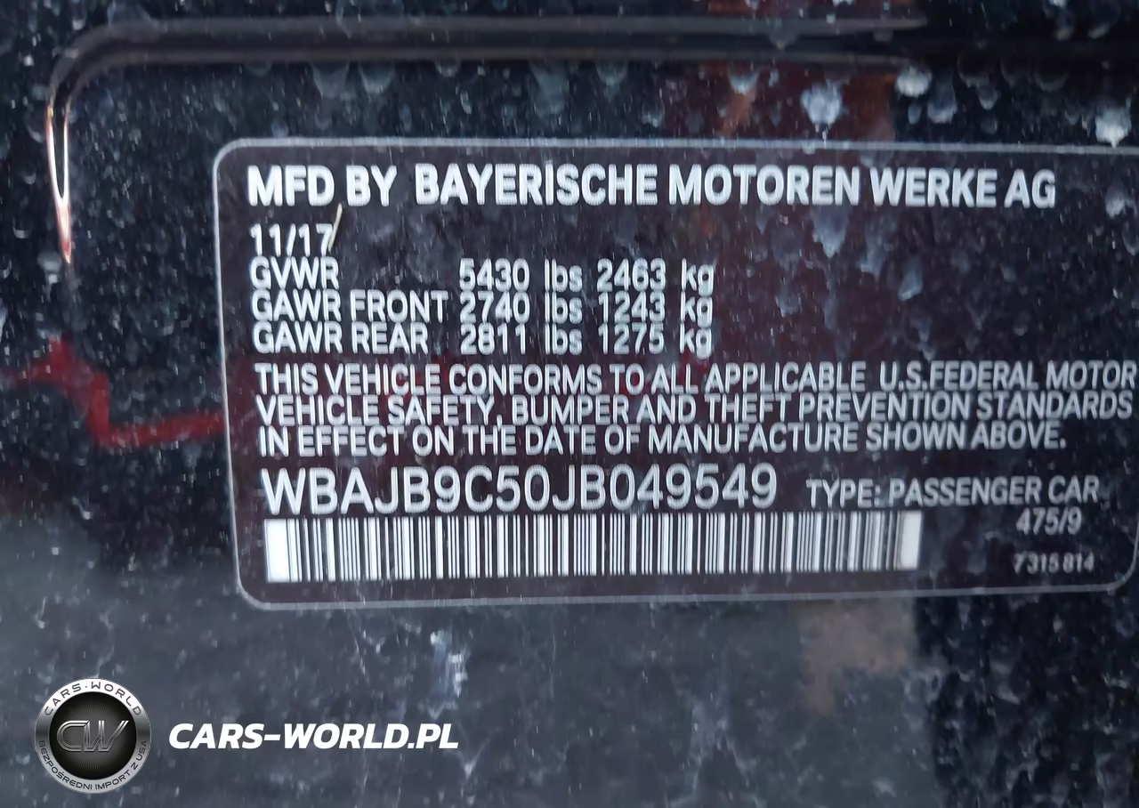 2018 BMW M550I xDrive VIN:WBAJB9C50JB049549 - 9