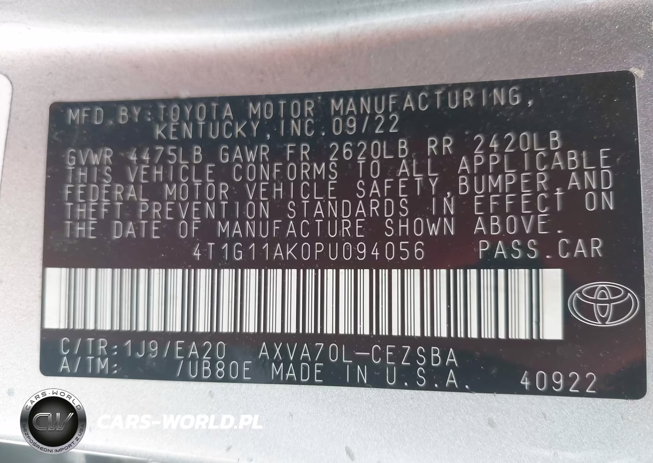 2023 Toyota Camry Se VIN:4T1G11AK0PU094056 - 9