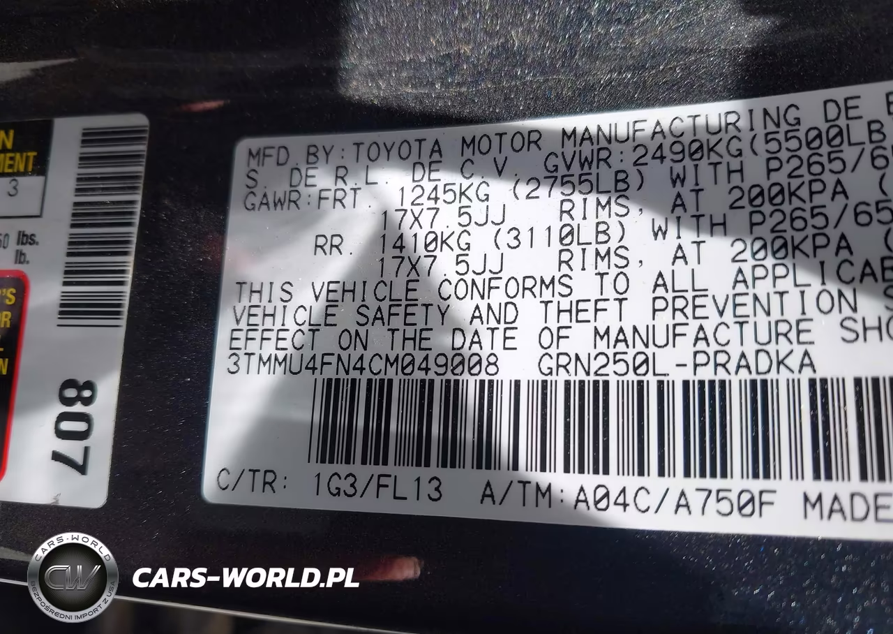 2012 Toyota Tacoma Base V6 VIN:3TMMU4FN4CM049008 - 9