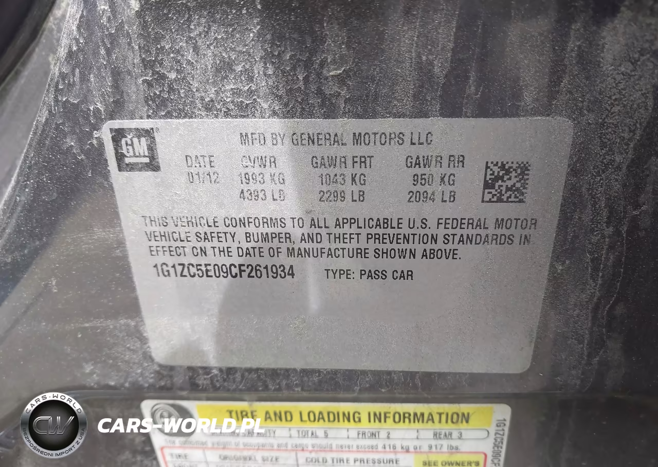 2012 Chevrolet Malibu 1Lt VIN:1G1ZC5E09CF261934 - 9