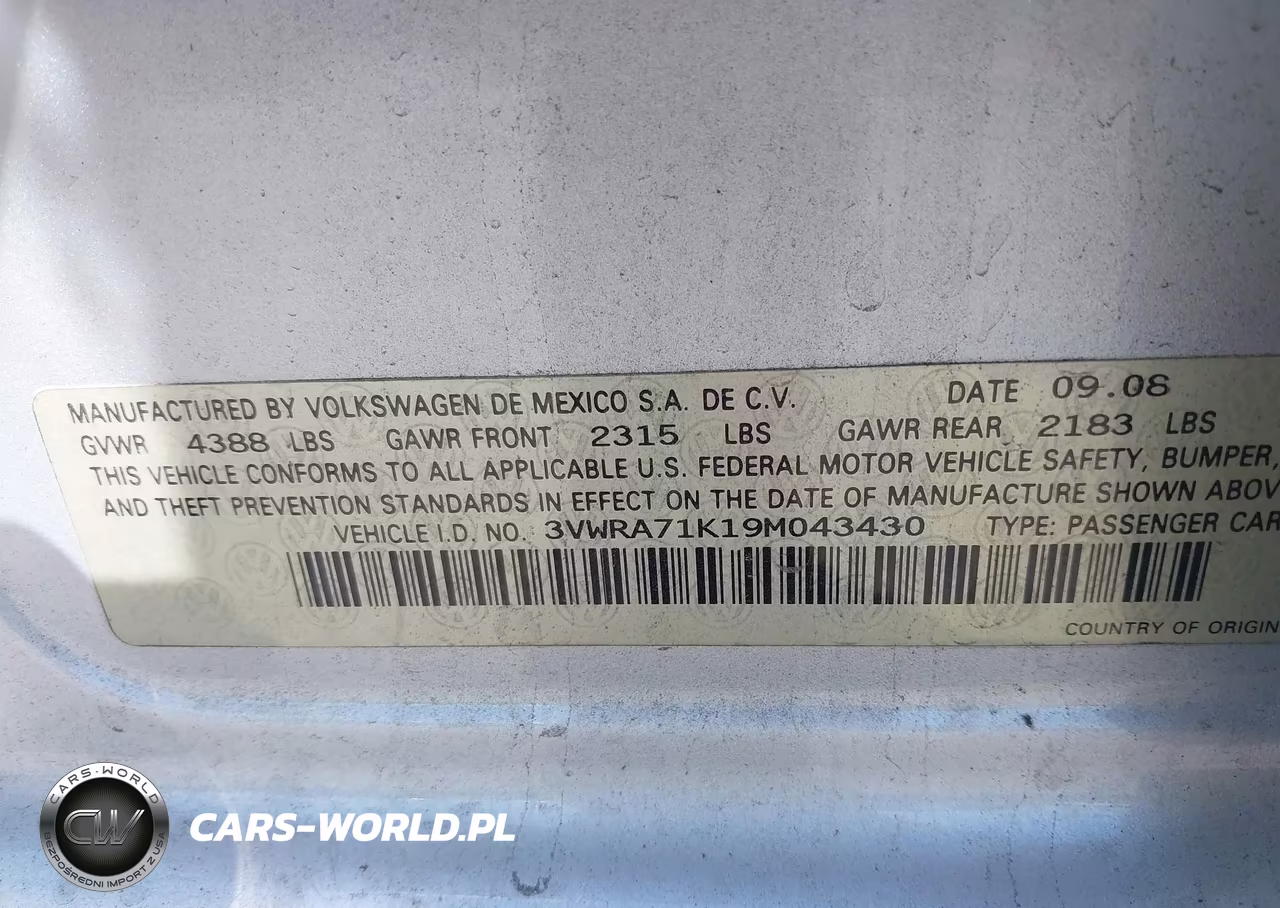 2009 Volkswagen Jetta Wolfsburg Edition VIN:3VWRA71K19M043430 - 9