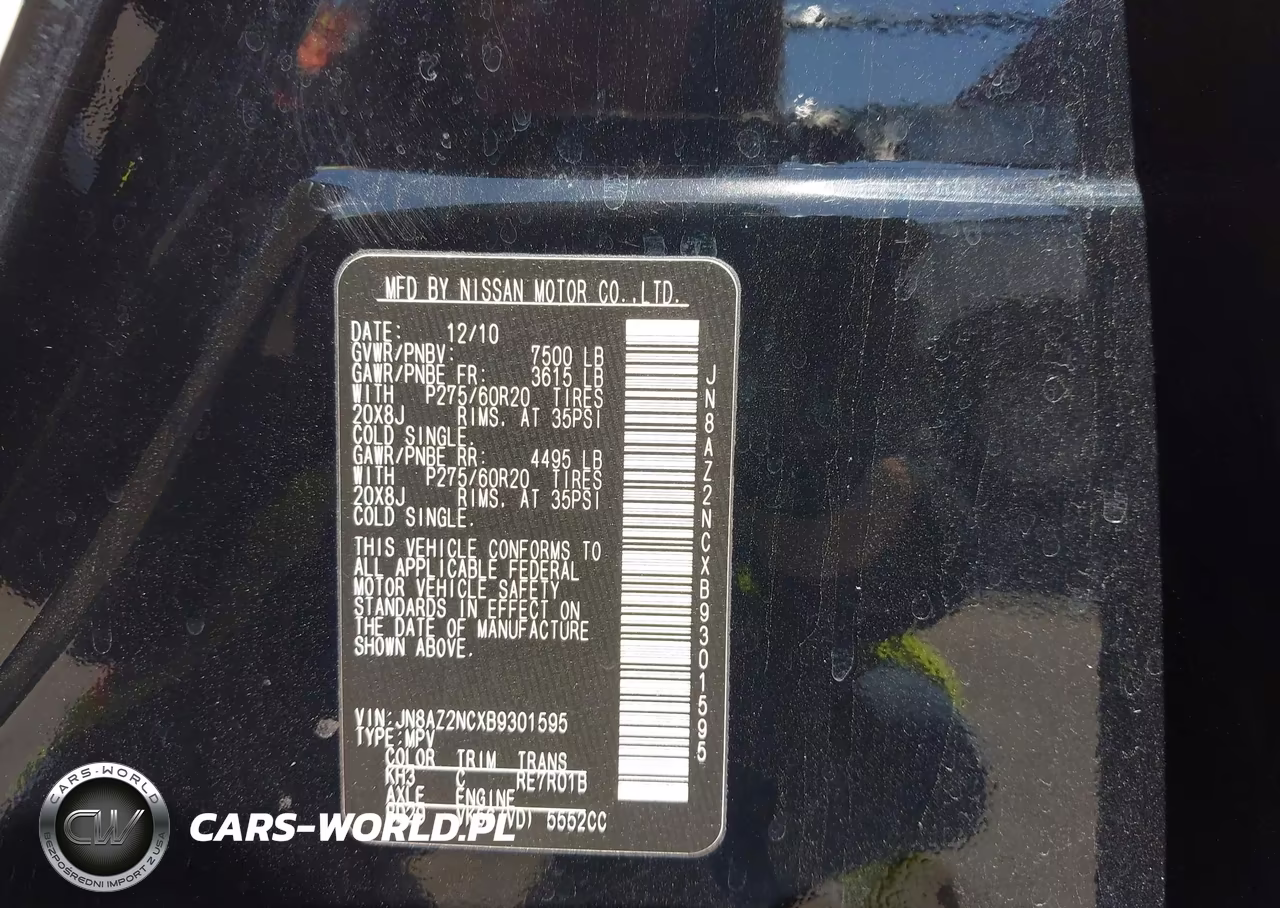 2011 Infiniti Qx56 VIN:JN8AZ2NCXB9301595 - 9