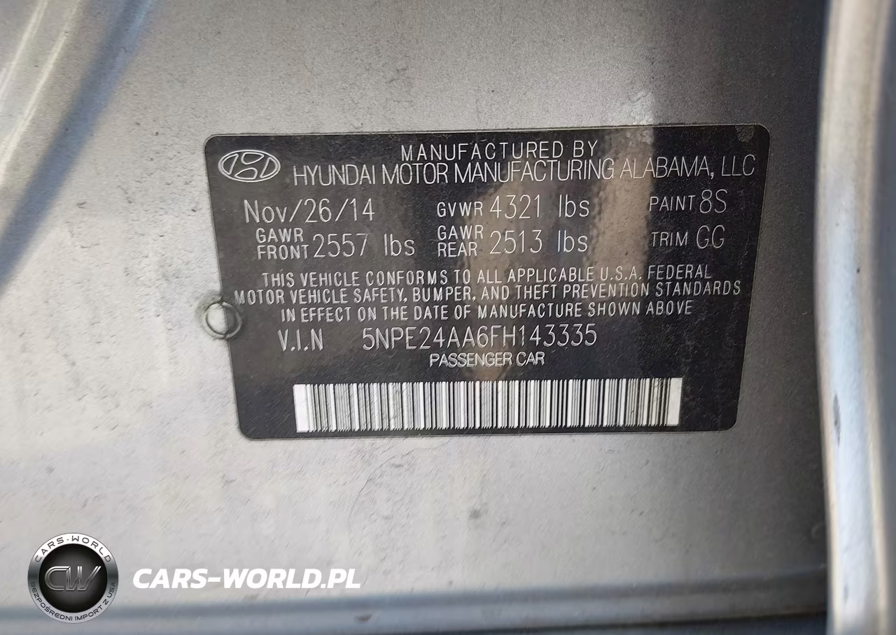 2015 Hyundai Sonata Eco VIN:5NPE24AA6FH143335 - 9