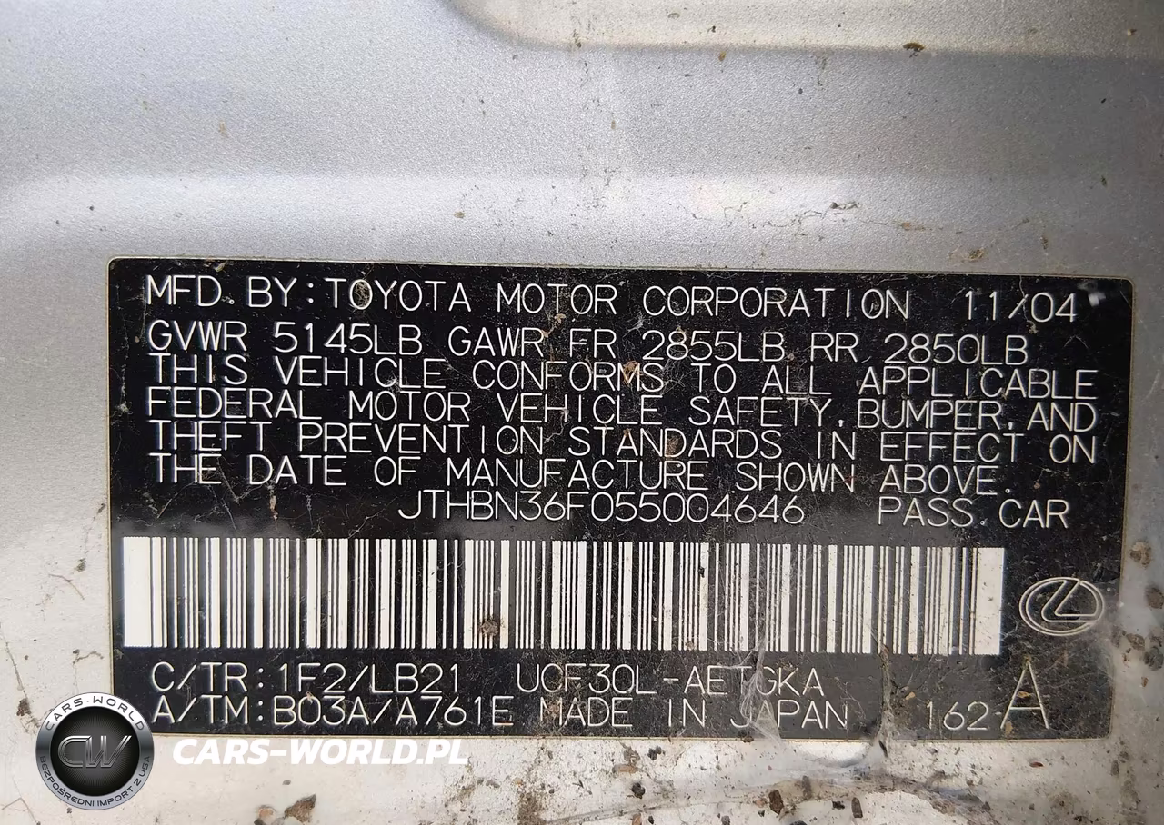 2005 Lexus Ls 430 VIN:JTHBN36F055004646 - 9