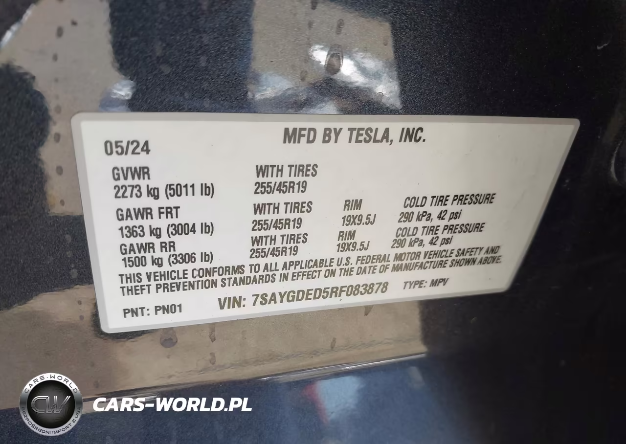 2024 Tesla Model Y VIN:7SAYGDED5RF083878 - 9
