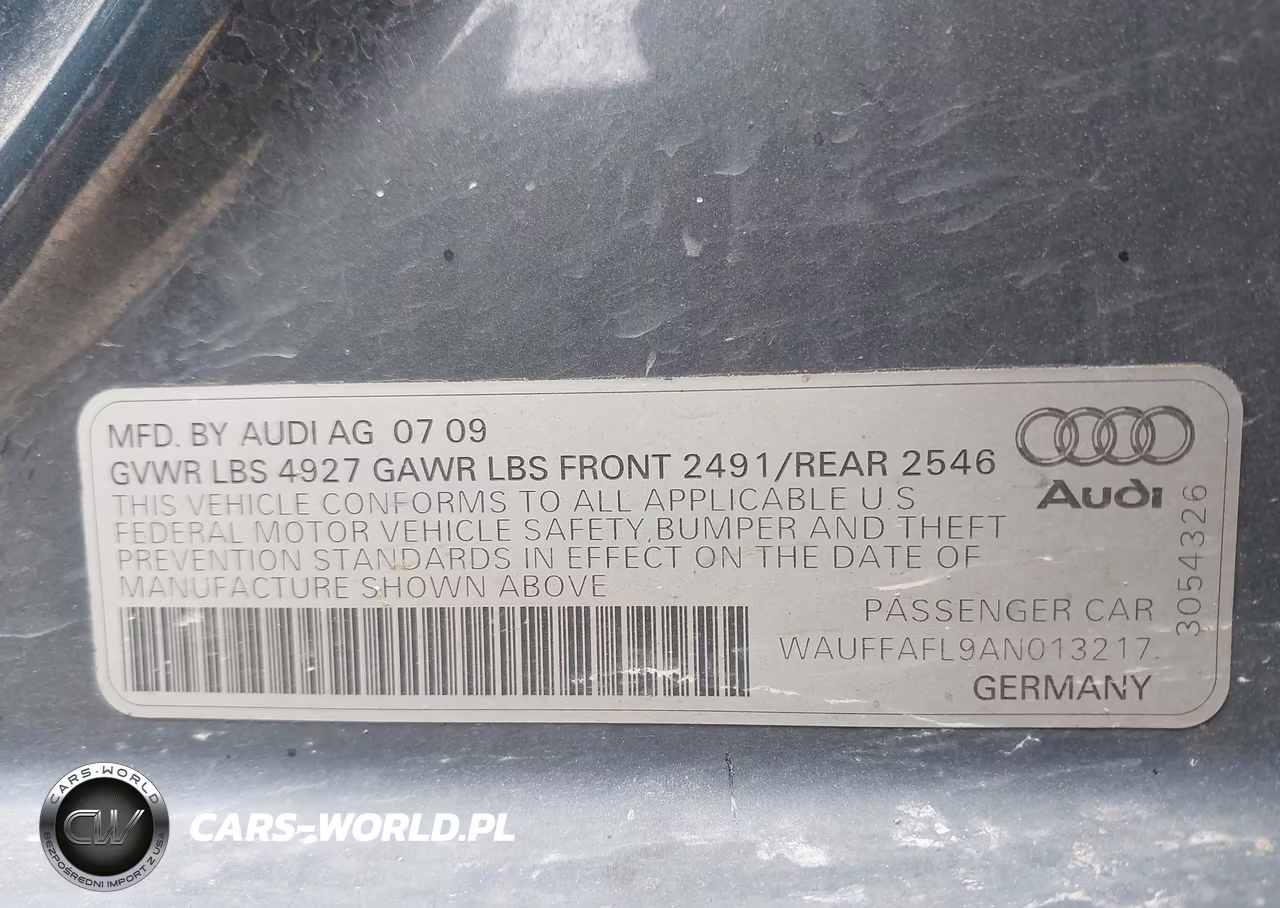 2010 Audi A4 2.0T Premium VIN:WAUFFAFL9AN013217 - 9