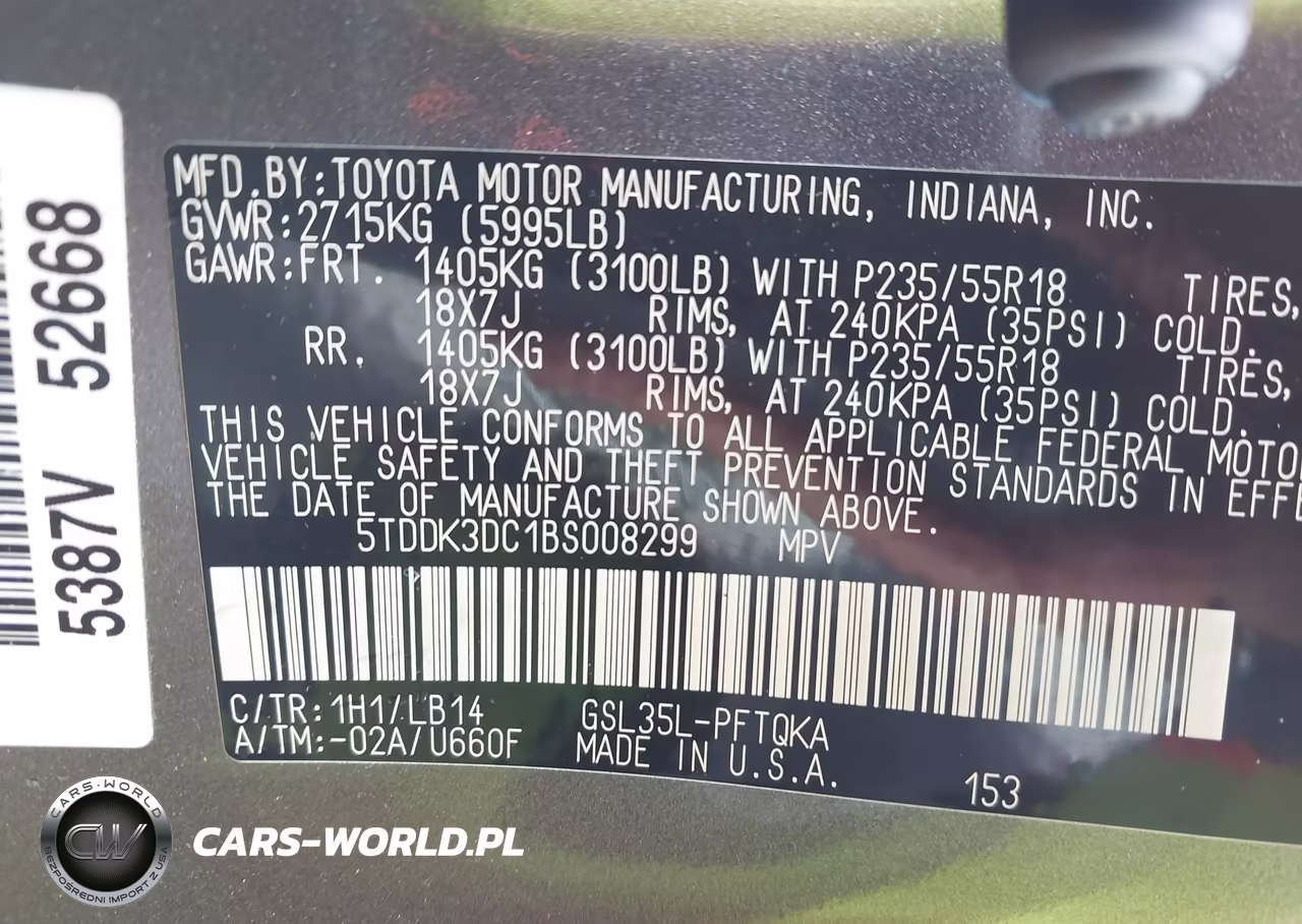 2011 Toyota Sienna Xle VIN:5TDDK3DC1BS008299 - 9