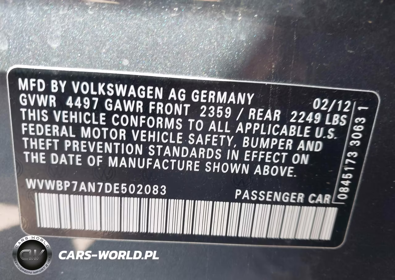 2013 Volkswagen Cc 2.0T Sport Plus VIN:WVWBP7AN7DE502083 - 9