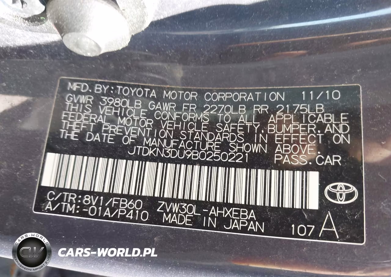 2011 Toyota Prius Three VIN:JTDKN3DU9B0250221 - 9