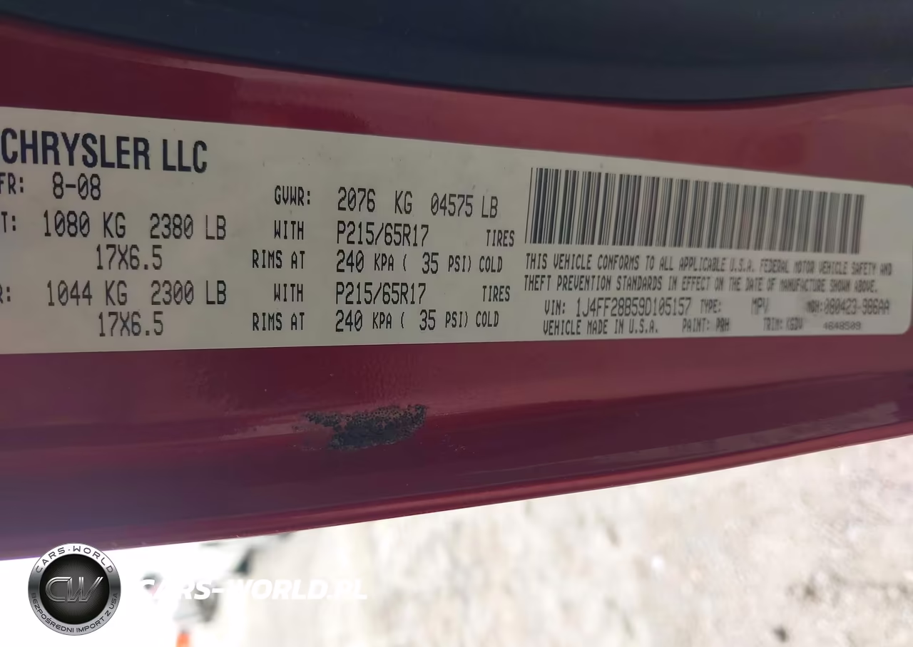 2009 Jeep Patriot Sport VIN:1J4FF28B59D105157 - 9