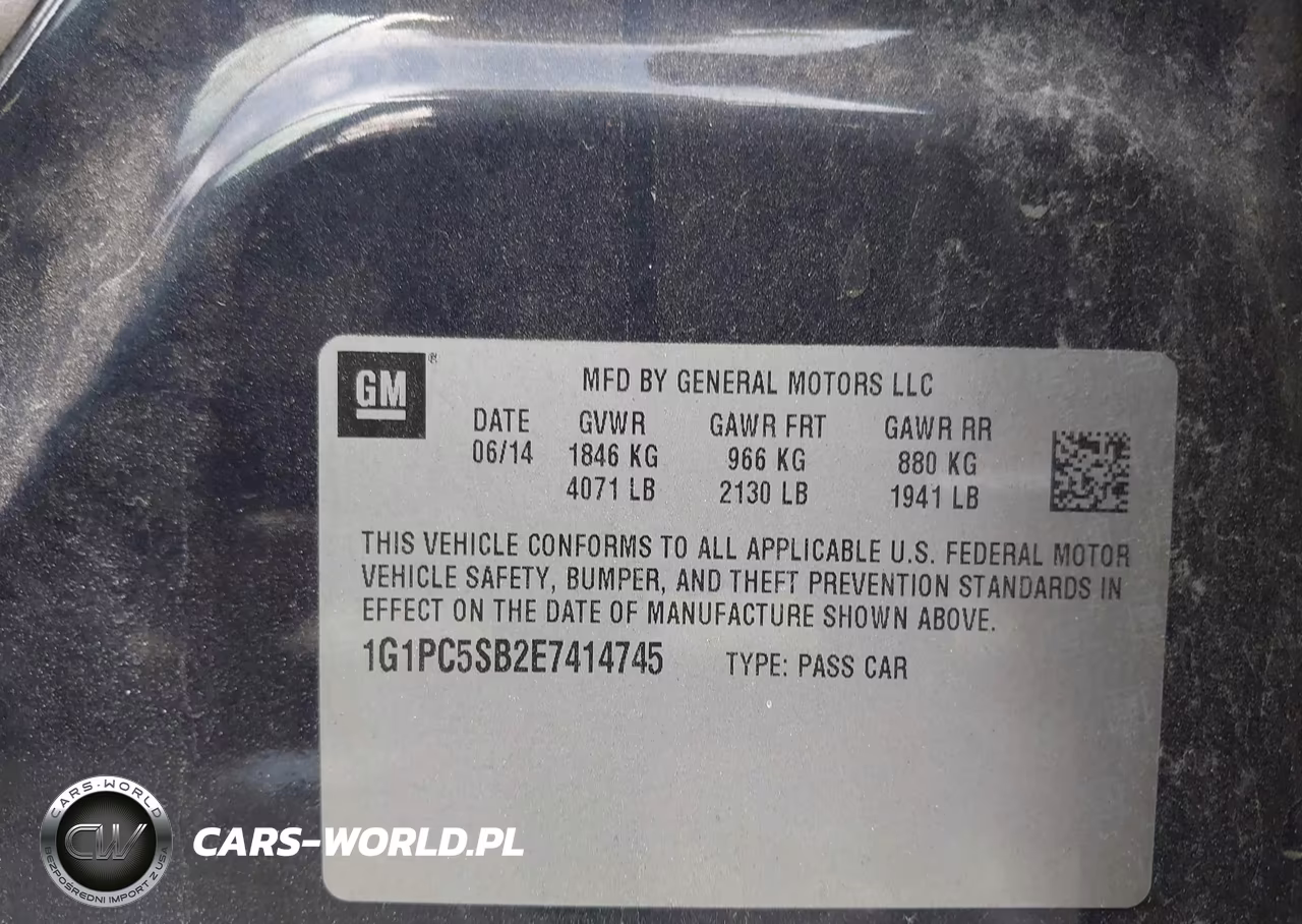 2014 Chevrolet Cruze 1Lt Auto VIN:1G1PC5SB2E7414745 - 9