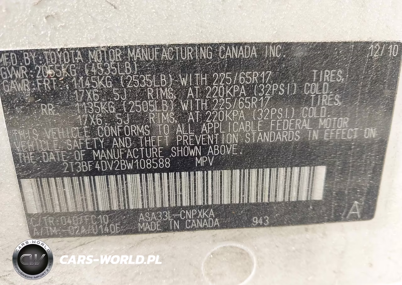 2011 Toyota Rav4 VIN:2T3BF4DV2BW108588 - 9