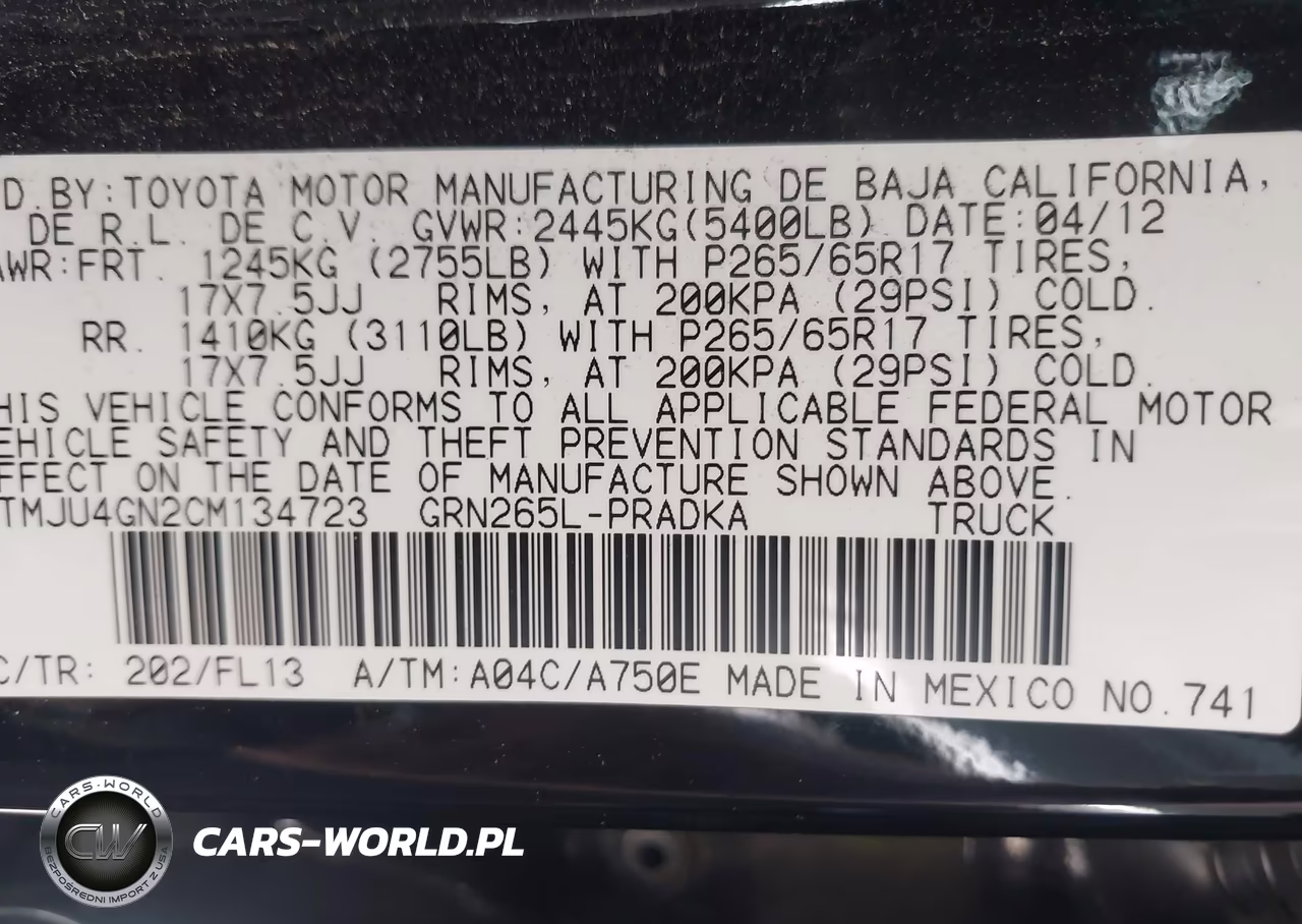 2012 Toyota Tacoma Prerunner V6 VIN:3TMJU4GN2CM134723 - 9