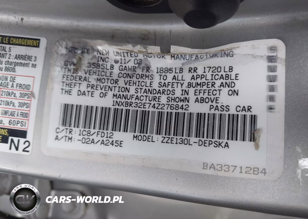 2004 Toyota Corolla S VIN:1NXBR32E74Z276842 - 9
