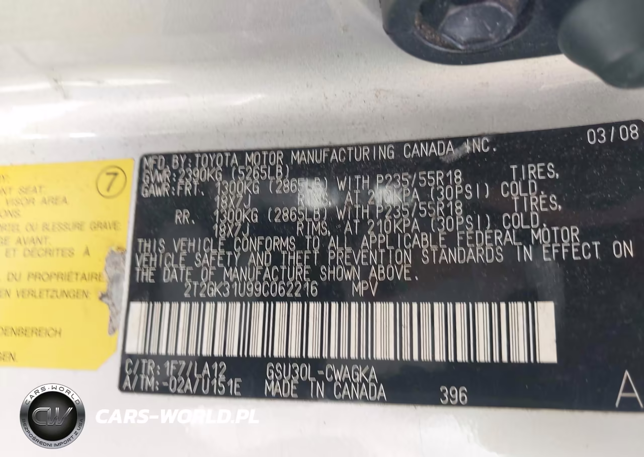 2009 Lexus Rx 350 VIN:2T2GK31U99C062216 - 9