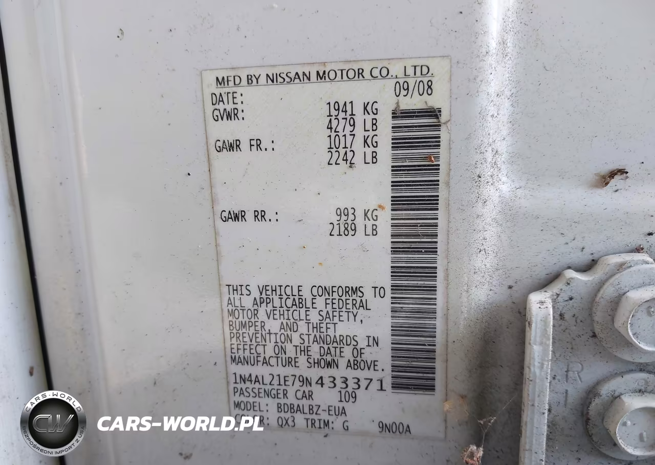 2009 Nissan Altima 2.5 S VIN:1N4AL21E79N433371 - 9