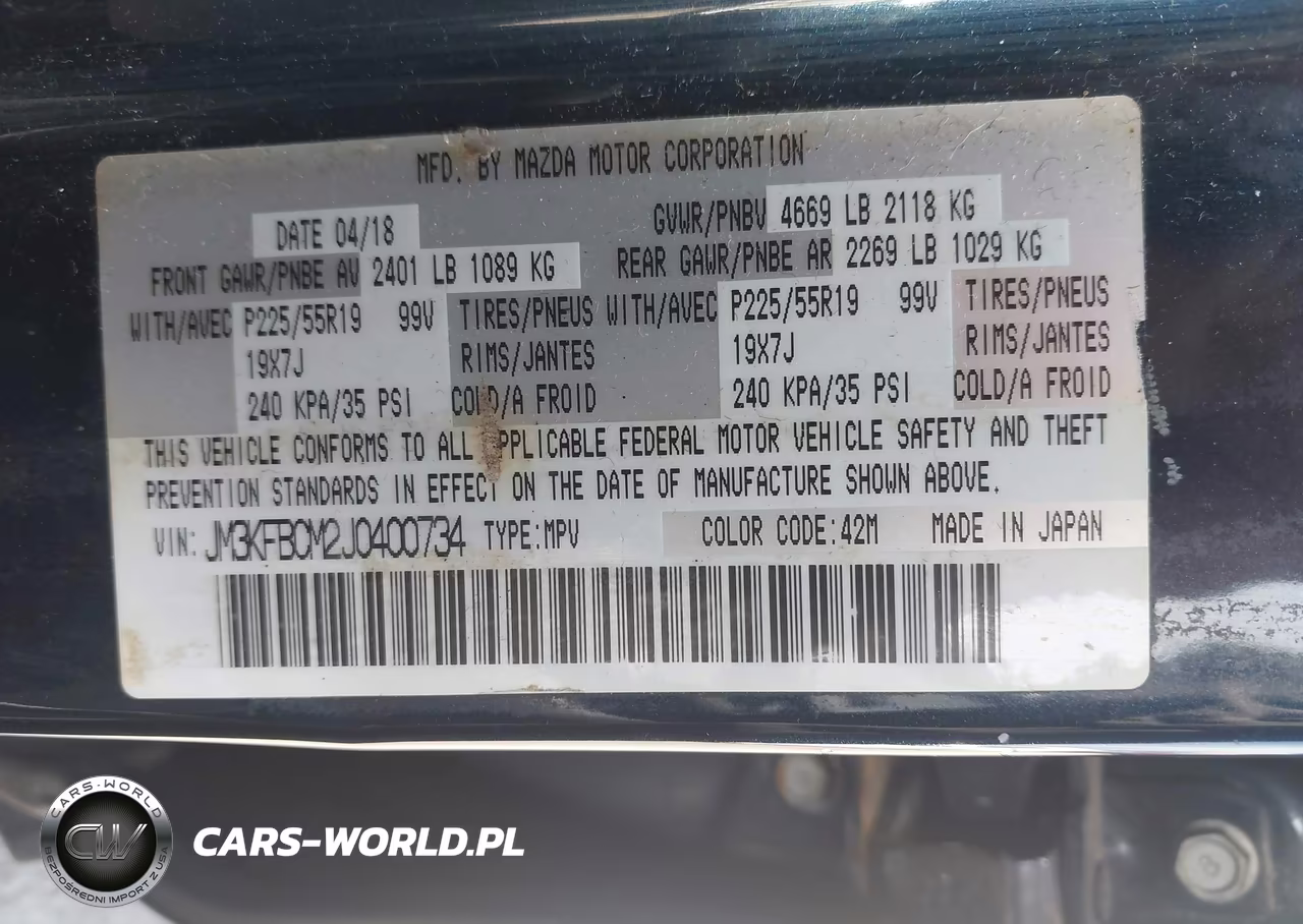 2018 Mazda Cx-5 Touring VIN:JM3KFBCM2J0400734 - 9