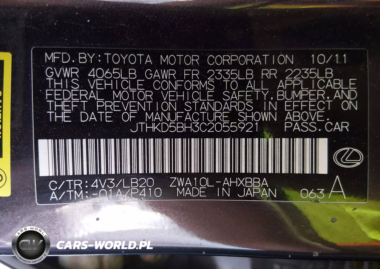 2012 Lexus Ct 200H Premium VIN:JTHKD5BH3C2055921 - 9