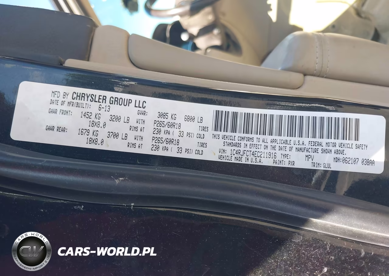2014 Jeep Grand Cherokee Overland VIN:1C4RJFCT4EC211916 - 9