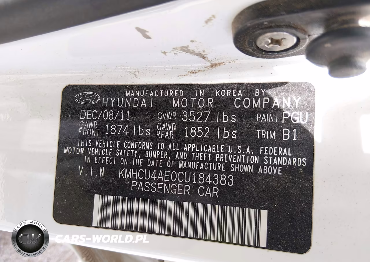 2012 Hyundai Accent Gls VIN:KMHCU4AE0CU184383 - 9