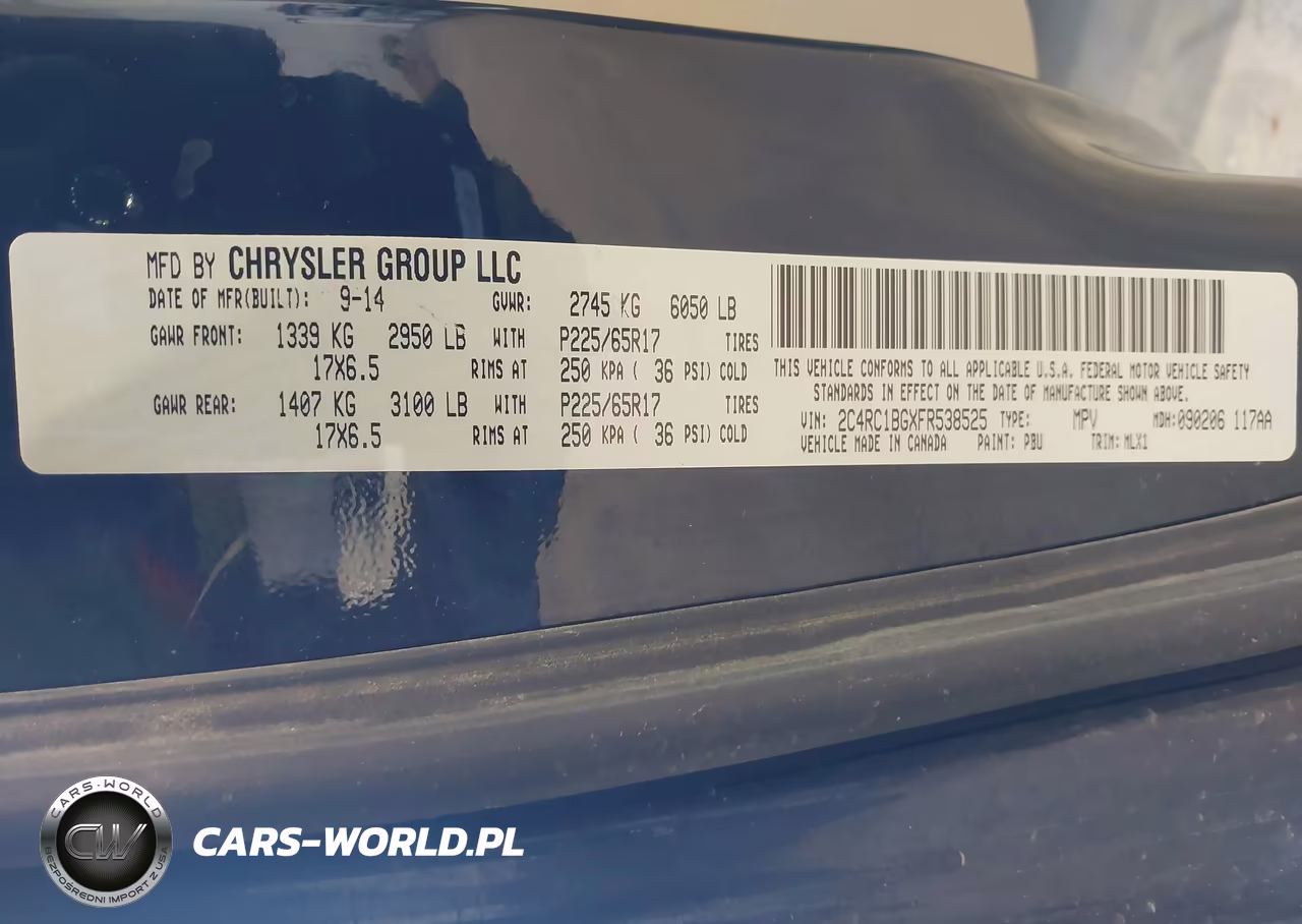 2015 Chrysler Town & Country Touring VIN:2C4RC1BGXFR538525 - 9