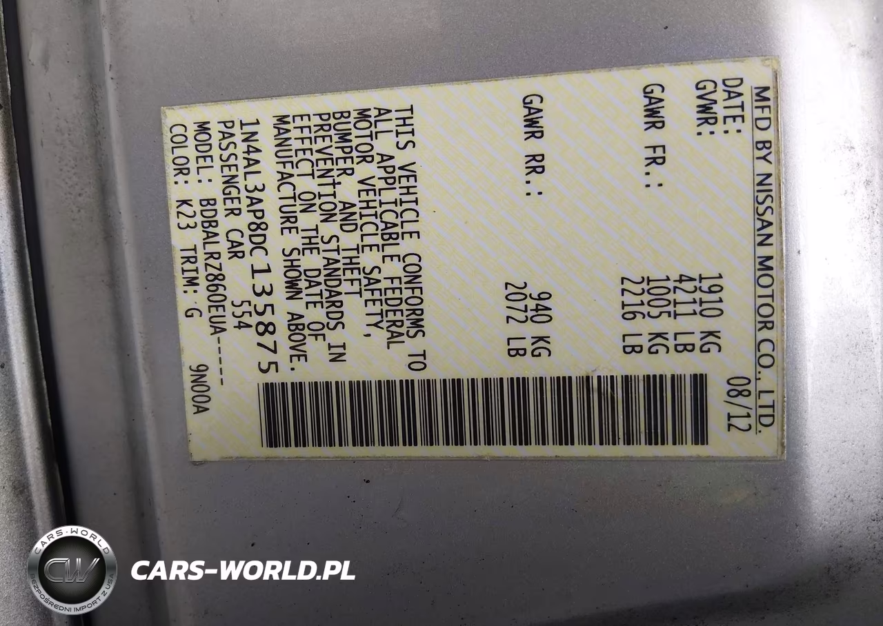 2013 Nissan Altima 2.5 S VIN:1N4AL3AP8DC135875 - 9