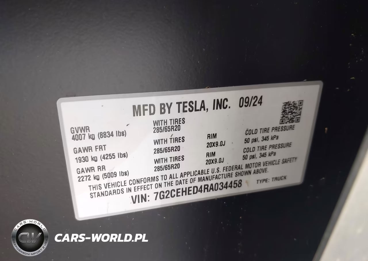 2024 Tesla Cybertruck All-Wheel Drive VIN:7G2CEHED4RA034458 - 9
