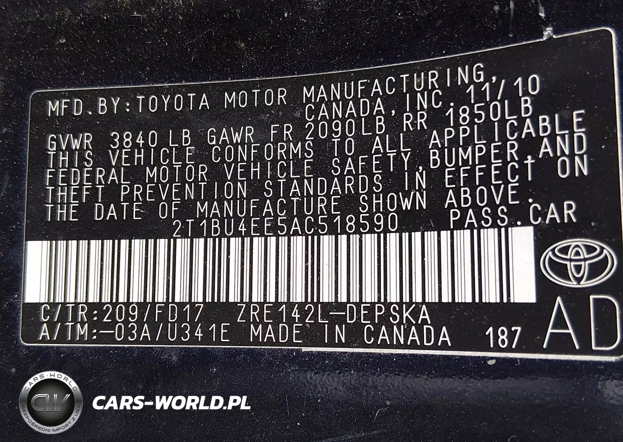2010 Toyota Corolla S VIN:2T1BU4EE5AC518590 - 9