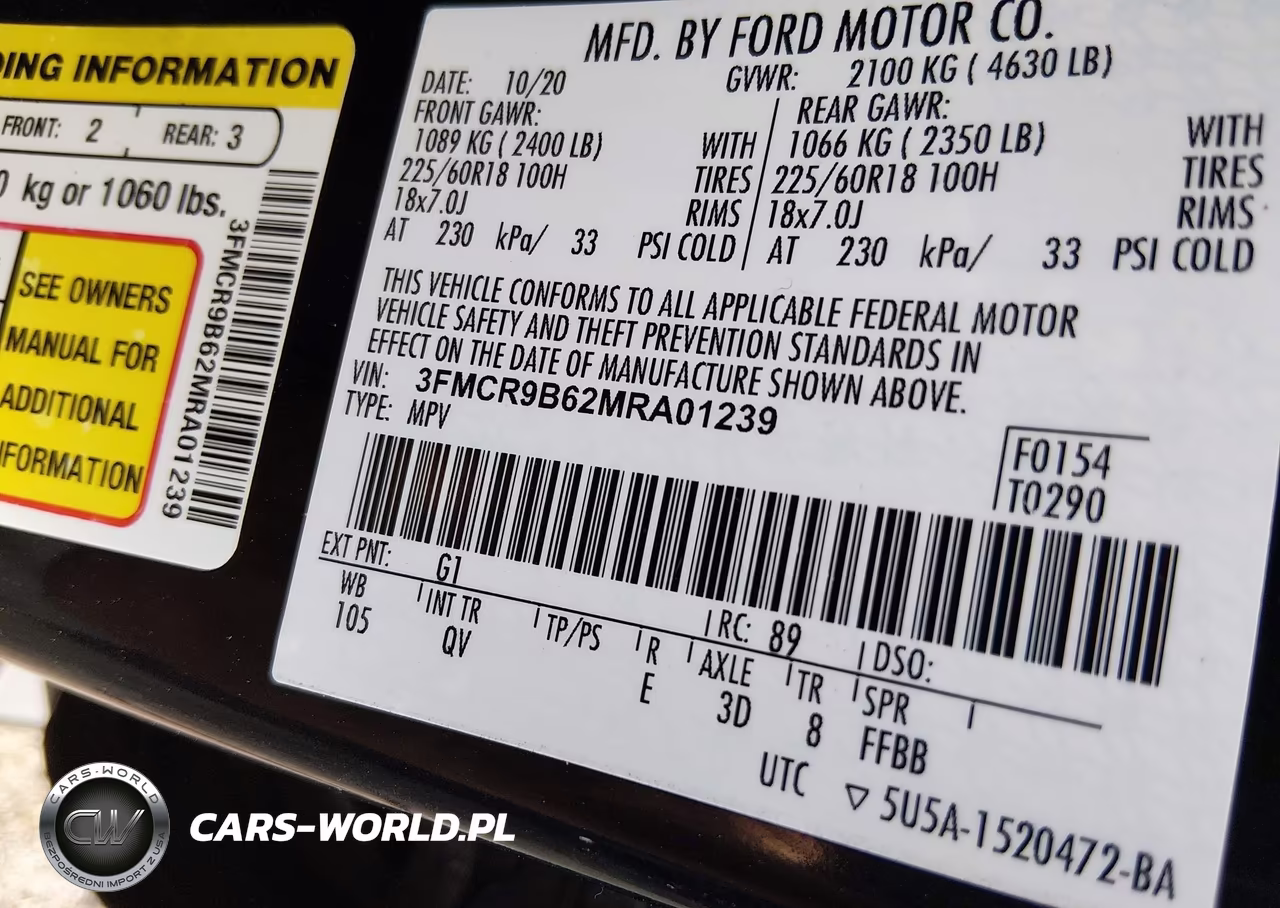 2021 Ford Bronco Sport Big Bend VIN:3FMCR9B62MRA01239 - 9