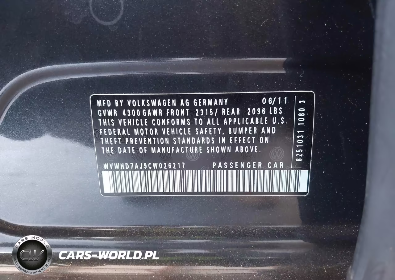 2012 Volkswagen Gti 4-Door VIN:WVWHD7AJ9CW026217 - 9