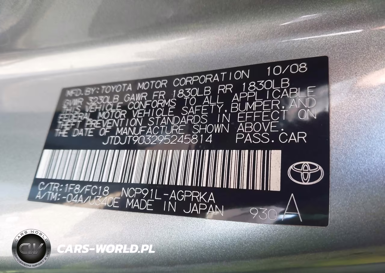 2009 Toyota Yaris VIN:JTDJT903295245814 - 9