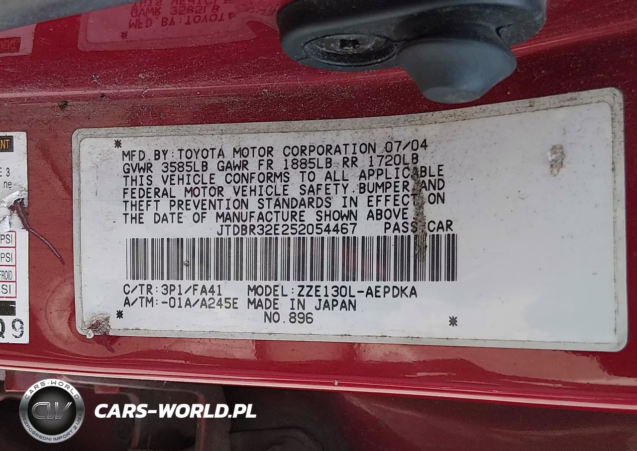 2005 Toyota Corolla Ce VIN:JTDBR32E252054467 - 9