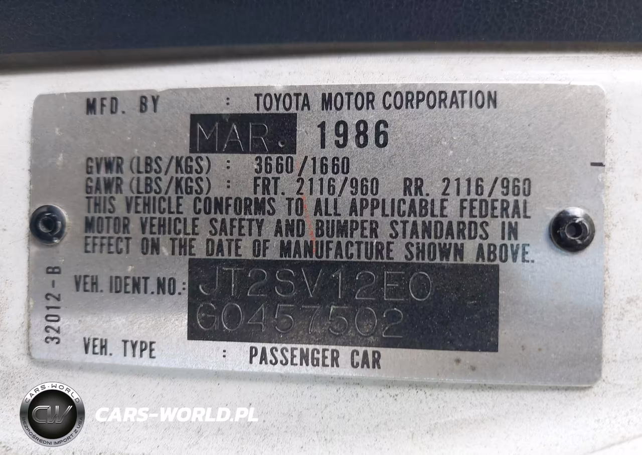 1986 Toyota Camry Dlx VIN:JT2SV12E0G0457502 - 9