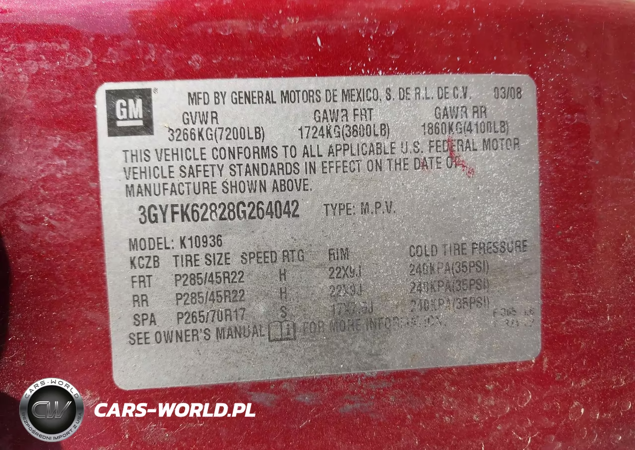 2008 Cadillac Escalade Ext Standard VIN:3GYFK62828G264042 - 9