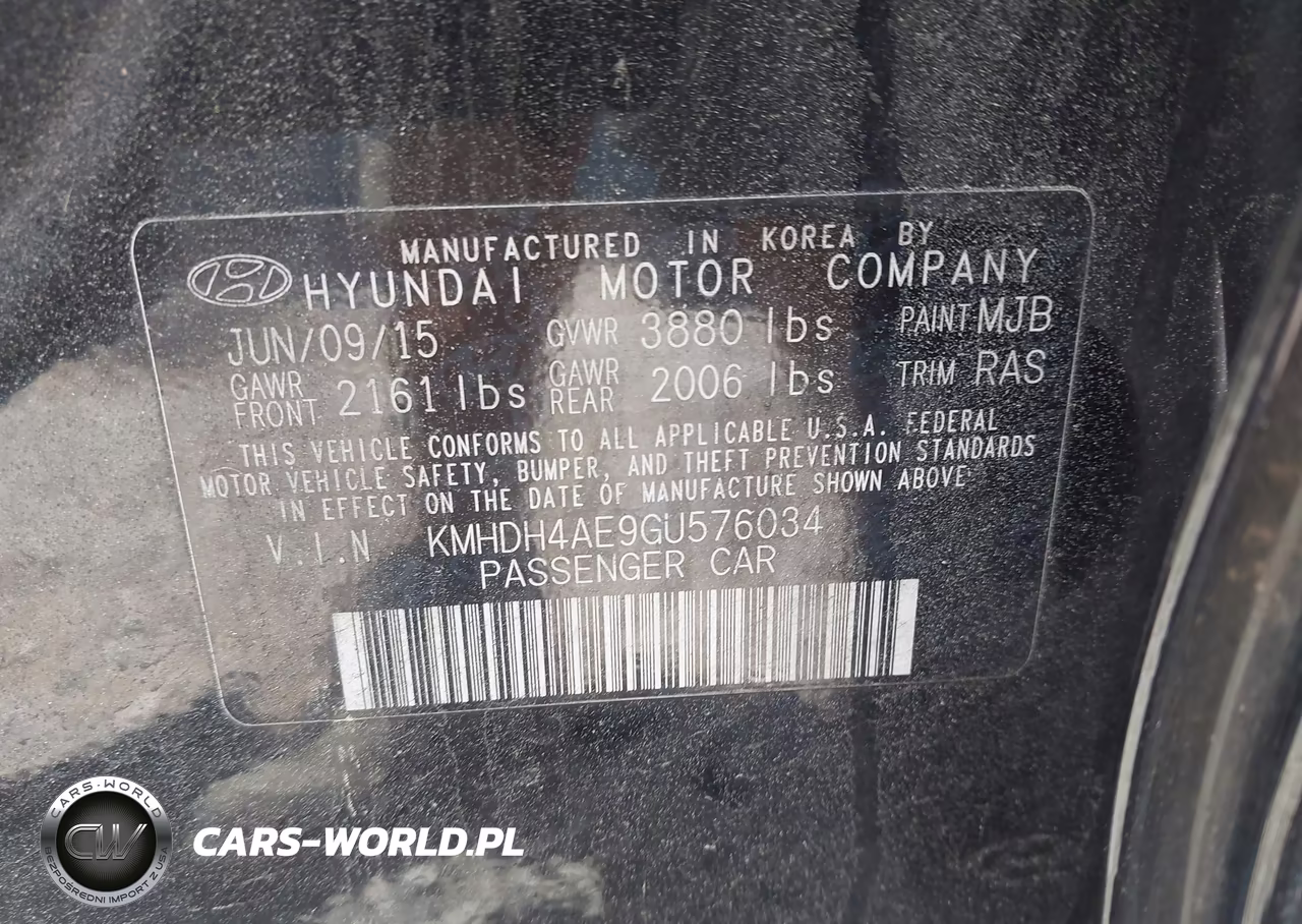 2016 Hyundai Elantra Se VIN:KMHDH4AE9GU576034 - 9