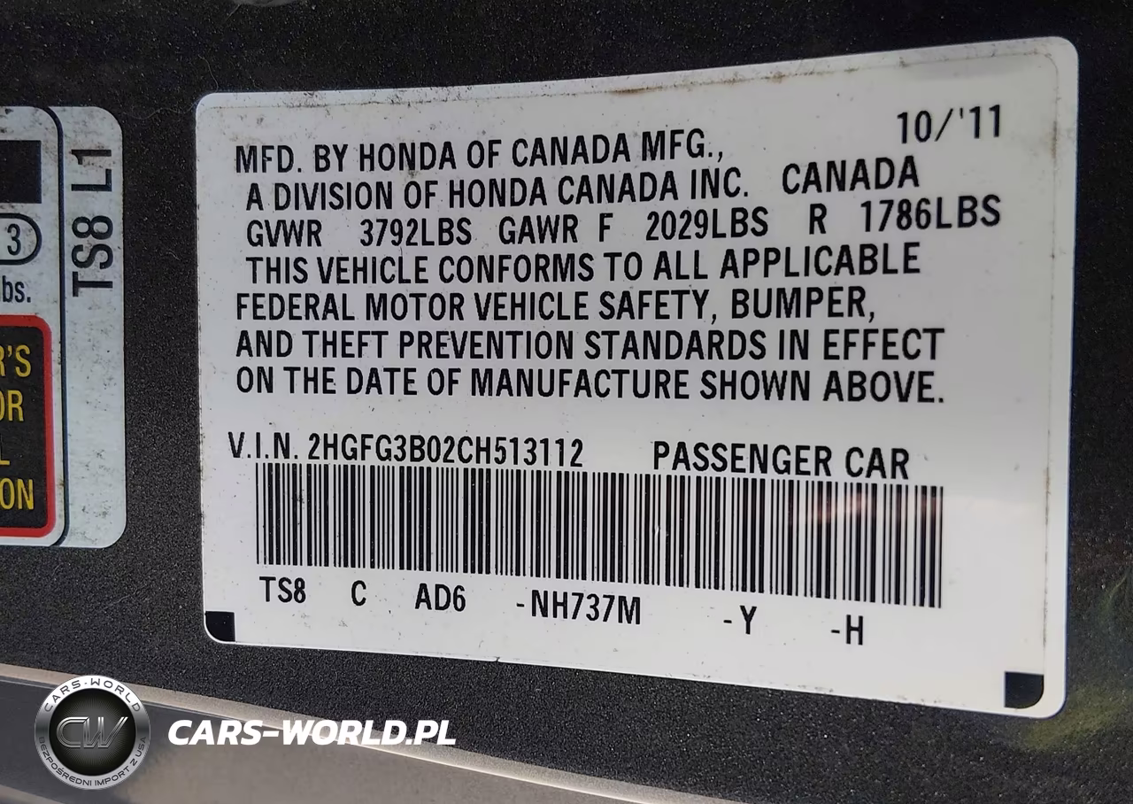 2012 Honda Civic Ex-L VIN:2HGFG3B02CH513112 - 9