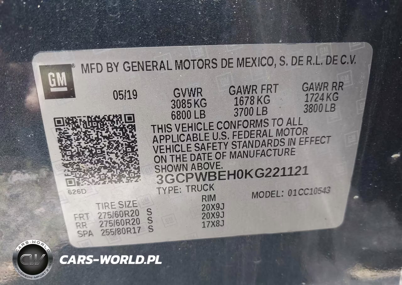 2019 Chevrolet Silverado 1500 Custom VIN:3GCPWBEH0KG221121 - 9