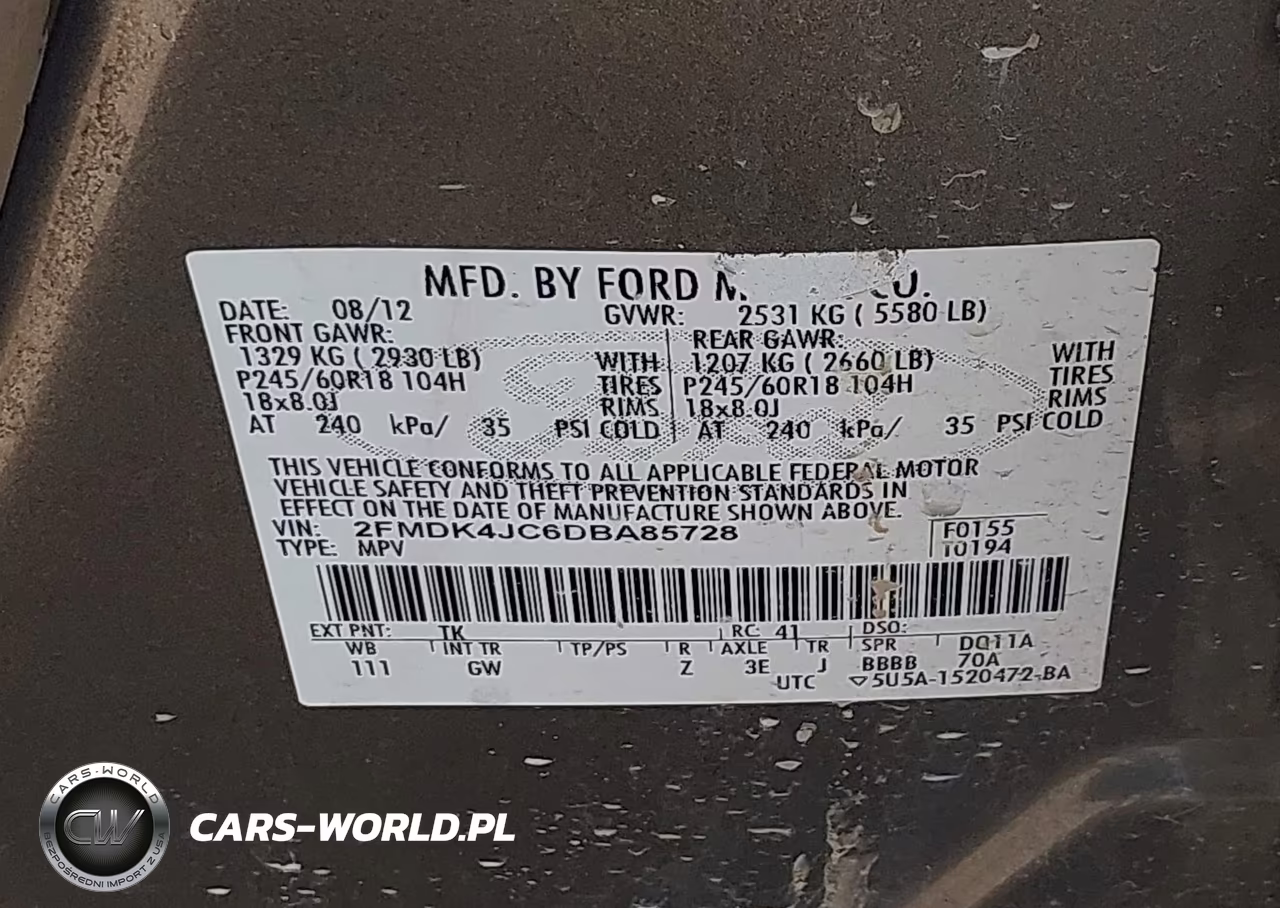 2013 Ford Edge Sel VIN:2FMDK4JC6DBA85728 - 9