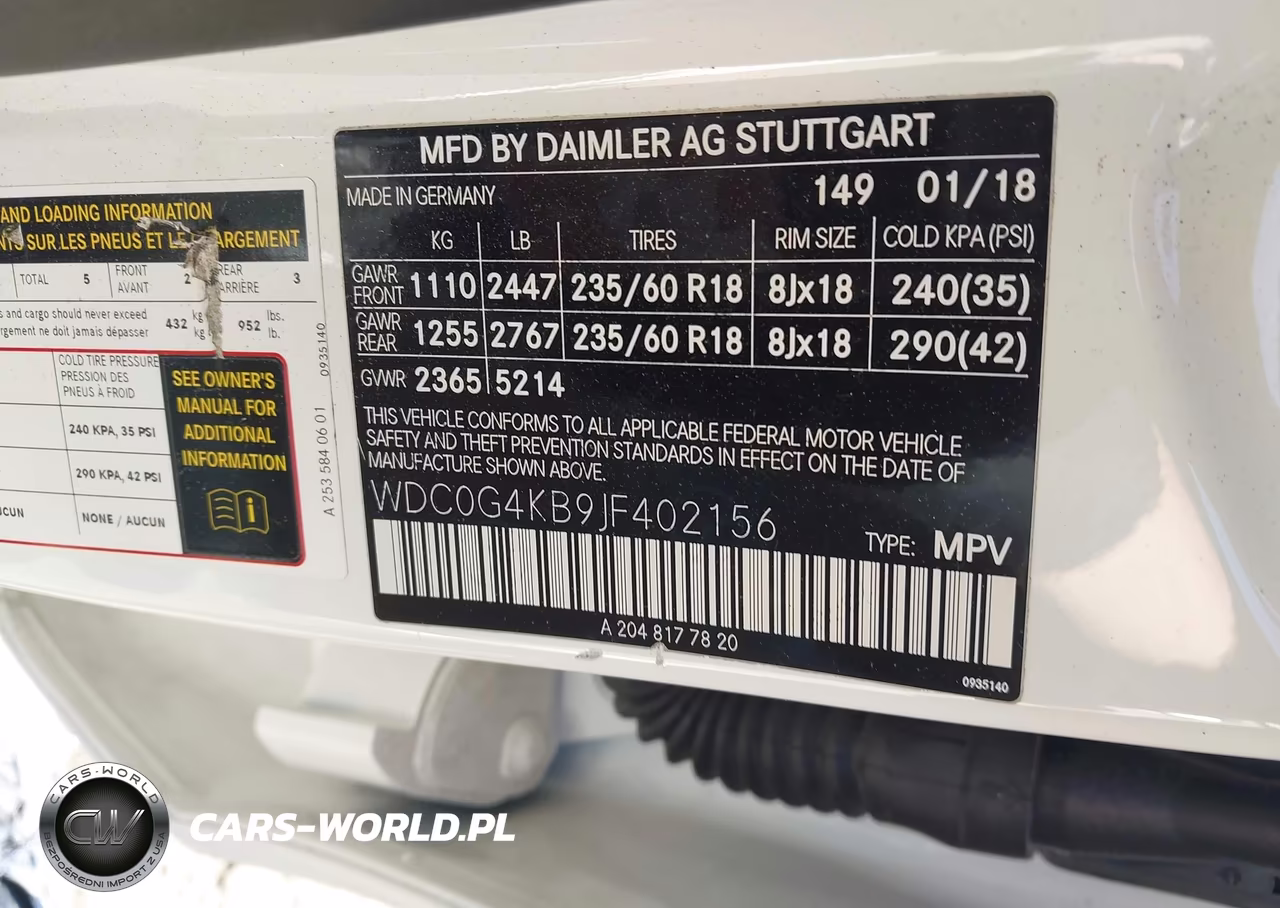 2018 Mercedes-Benz Glc 300 4Matic VIN:WDC0G4KB9JF402156 - 9